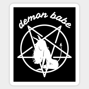 Demon babe / WHITE / Sticker